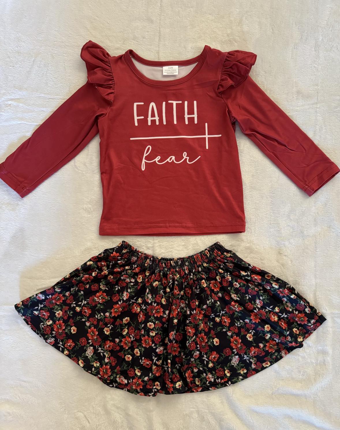 Faith Over Fear Toddler Girls Set