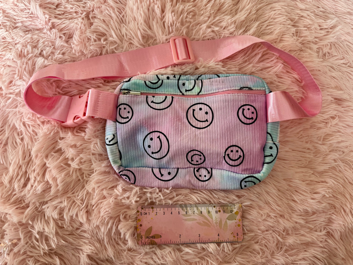 Kids Tie Dye Smiling Crossbody Bag