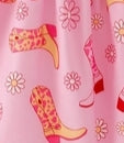 Pink/Flower-Boots Girls Twirl Dress